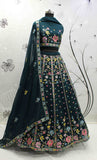 Beautiful Embroidered Georgette Wedding Wear Lehenga Choli For Bridesmaid