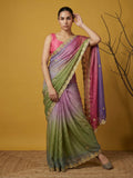 elegant festive saree with traditional gotapatti craftsmanship