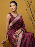 lightweight organza saree with luxurious jamdani pallu and brocade blouse