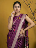 lightweight organza saree with luxurious jamdani pallu and brocade blouse