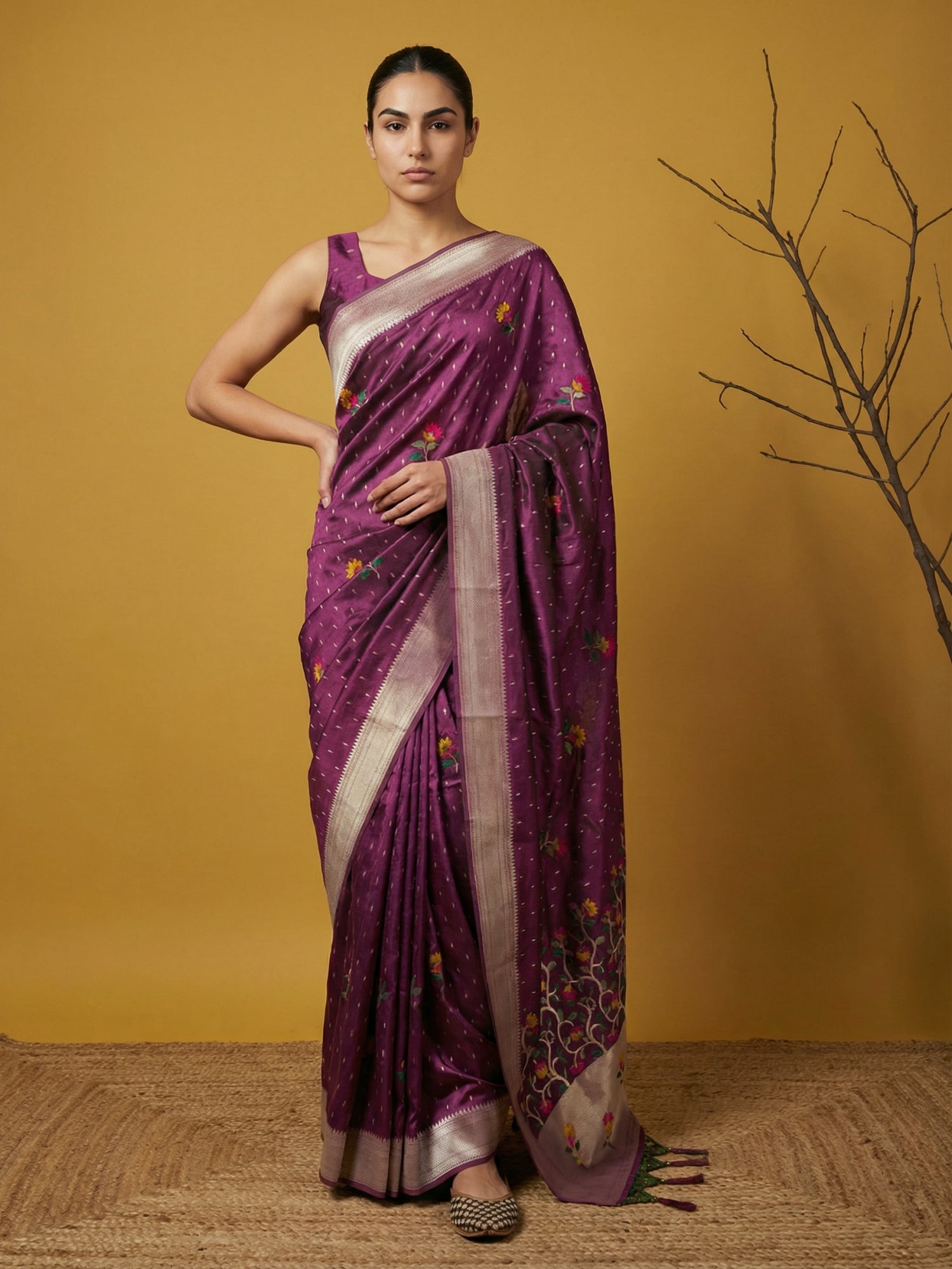 traditional organza saree perfect for weddings and festive occasions