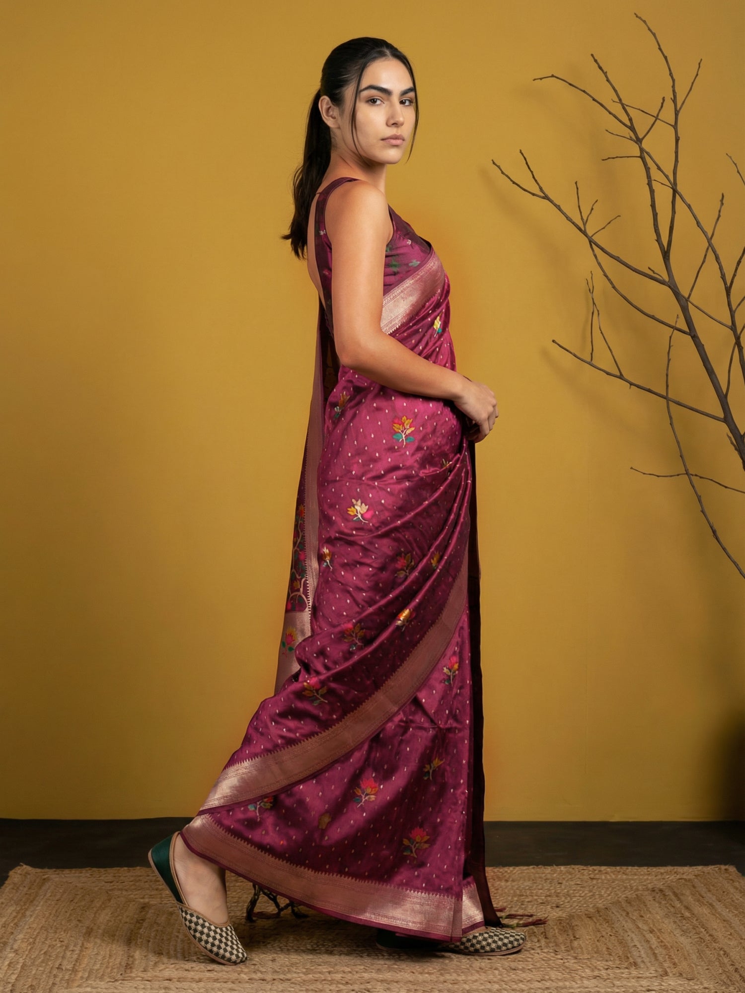 traditional organza saree perfect for weddings and festive occasions