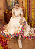 All White Mirror Embroidered Rayon Lehenga Choli with Dupatta for Navratri Garba