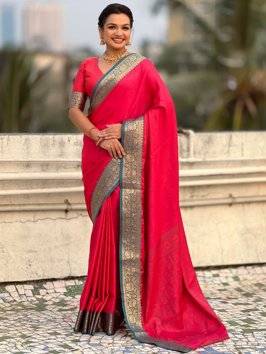 designer light pink soft patola silk saree with bandhani weaving