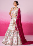 Buy Poly Georgette Wedding Lehenga Online