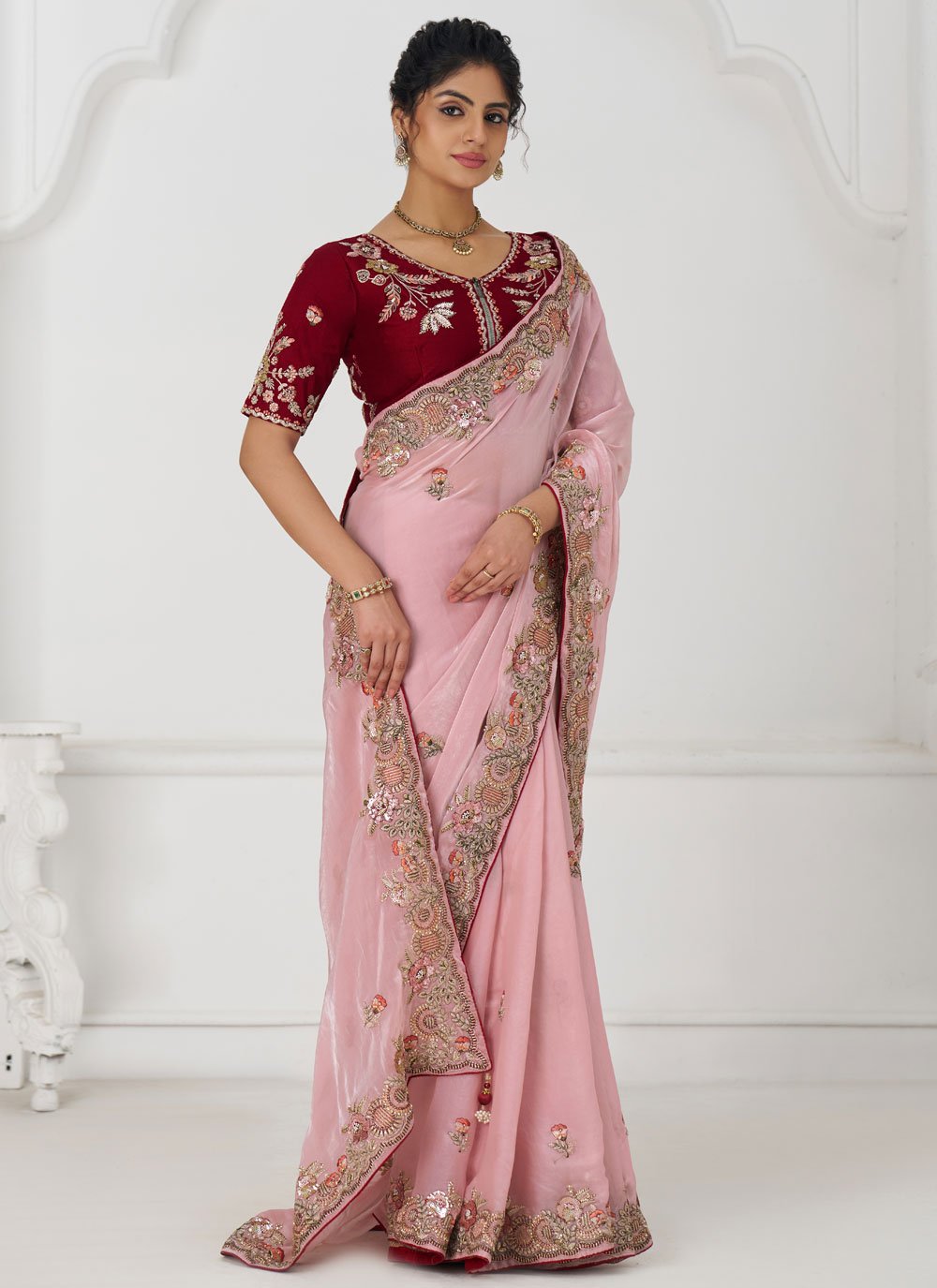 Perfect for weddings, festivals & religious functions saree