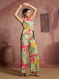 Premium Pure Muslin Silk Floral Co-Ord Set for Women