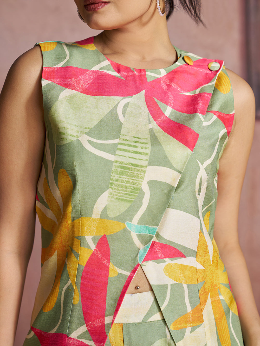 Premium Pure Muslin Silk Floral Co-Ord Set for Women