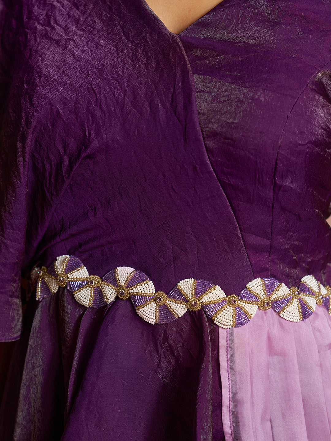 Premium Wine Organza Co-Ord Set with Elegant Luxury Look