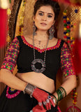 Black Mirror Work Viscose Cotton Chaniya Choli for Navratri 2025 – Gunj Fashion