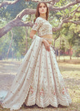 Indian marriage lehenga in cream