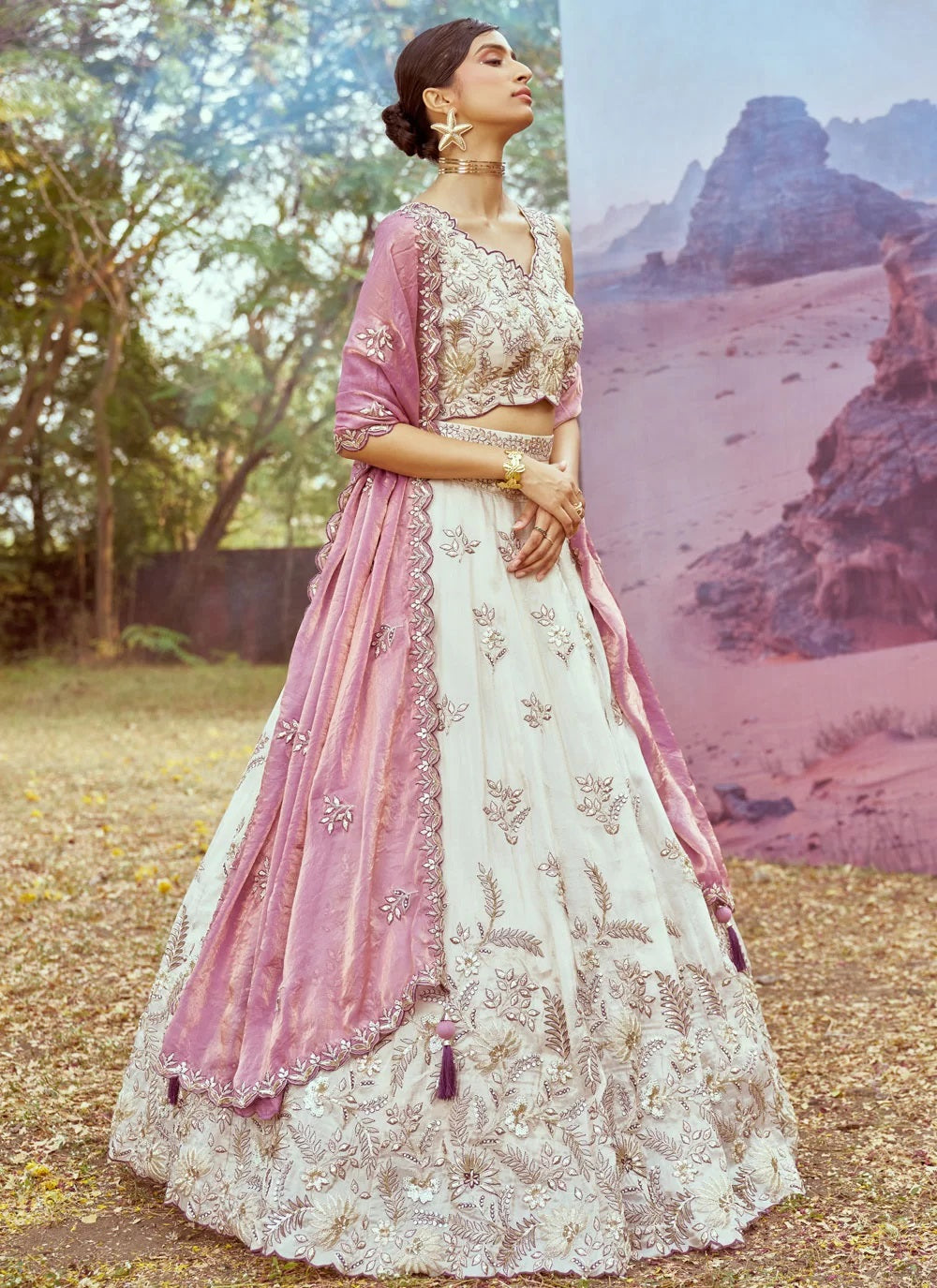Elegant Purple Wedding Lehenga Choli