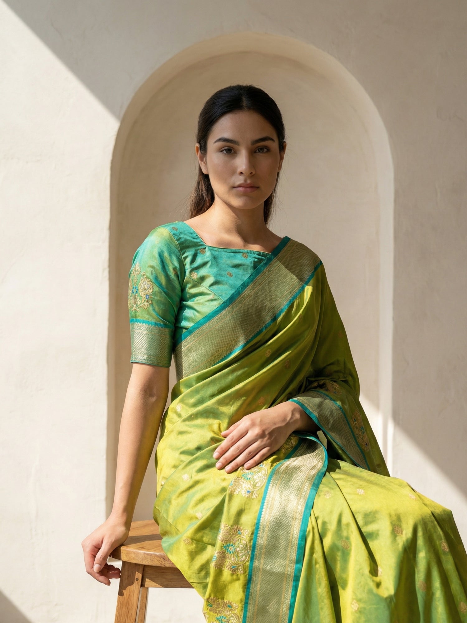 luxury paithani saree with graceful drape and heritage craftsmanship