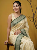 elegant bottle green silk saree with traditional woven detailing