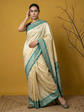 rama green handloom soft silk saree with zari woven motifs