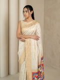 elegant silk saree featuring sparrow design pallu with intricate weaving