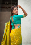 Mehendi Green Pashmina Darbari Silk Zari Woven Saree