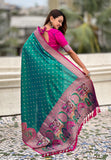 Green Pashmina Darbari Silk Zari Woven Saree