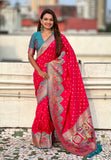 Pink Pashmina Darbari Silk Zari Woven Saree