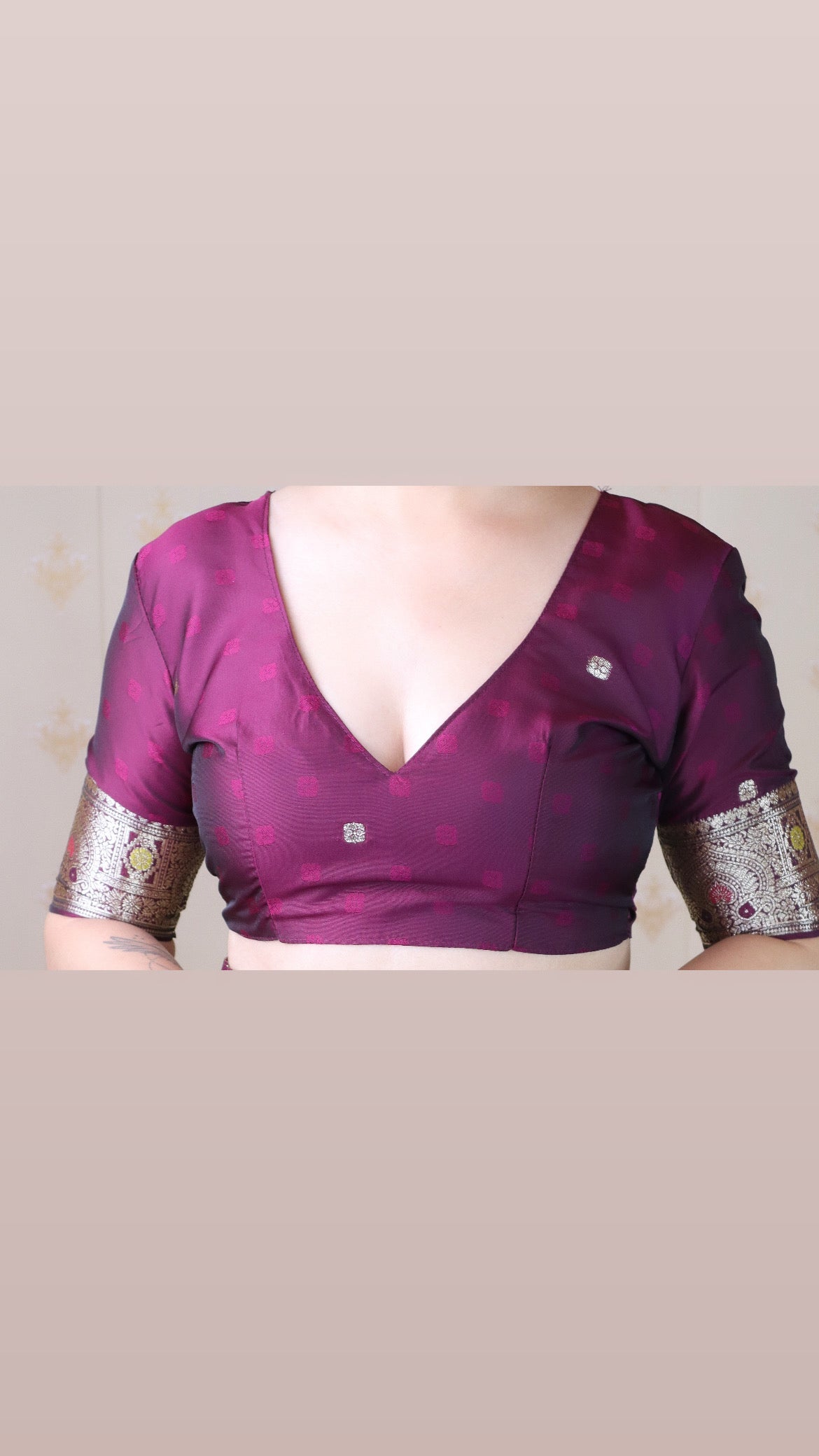 Wine Soft Silk Banarasi Jaal Meenakari Zari Woven Saree