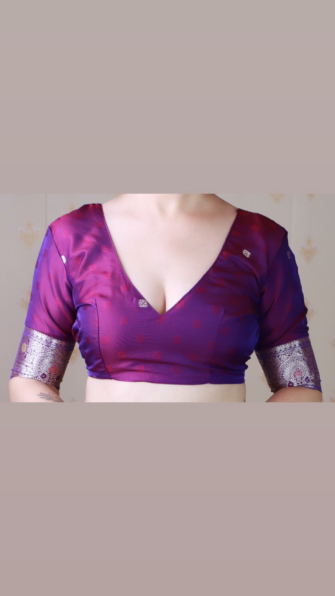 Purple Soft Silk Banarasi Jaal Meenakari Zari Woven Saree