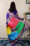 Violet Soft Silk Banarasi Multicolor Pallu Zari Woven Saree
