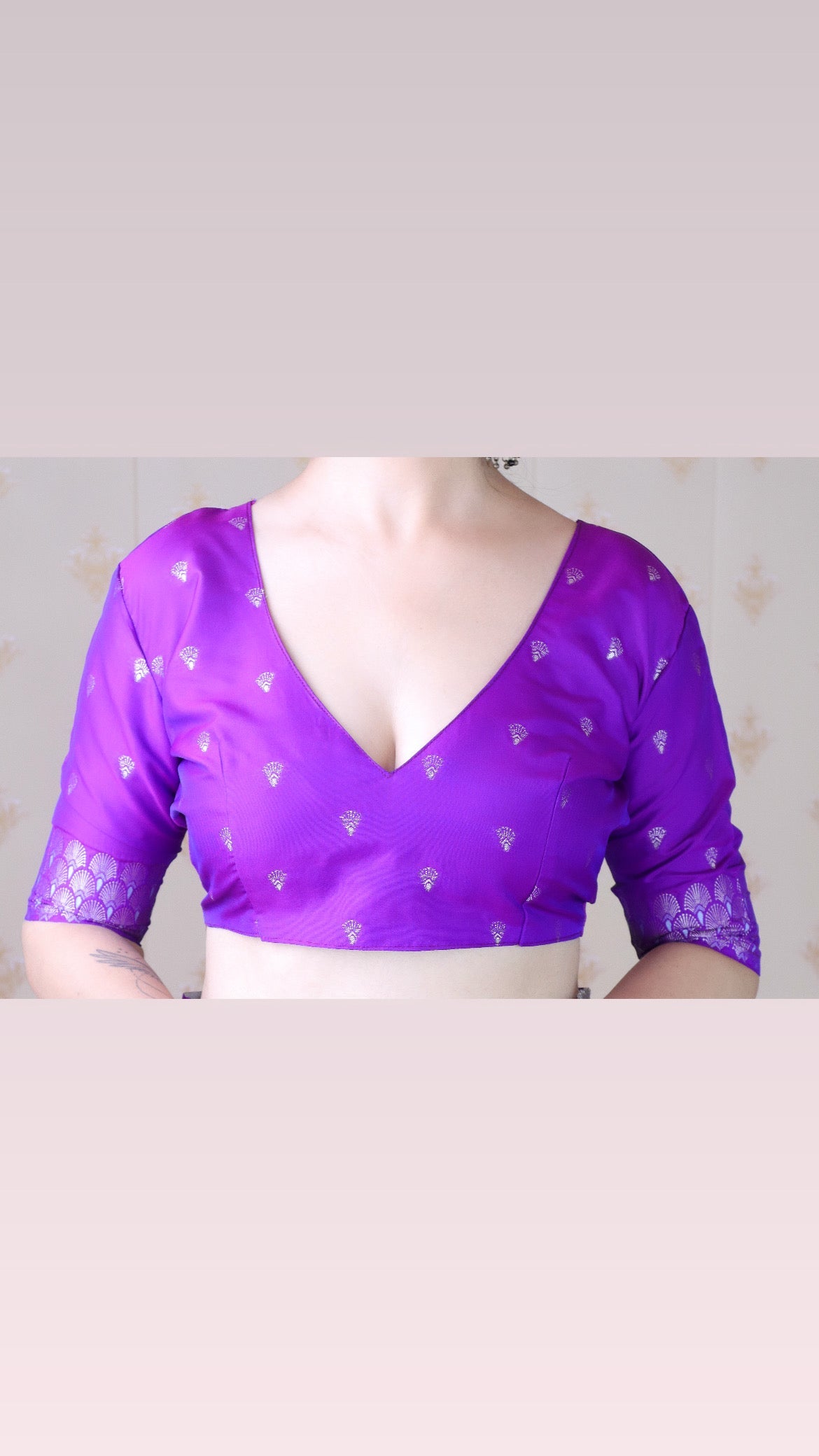 Purple Soft Silk Dual Zari Woven Saree with Bird Border