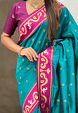 Green Zari Woven Rajhans Swan Paithani Silk Saree