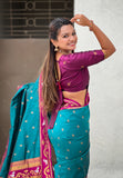 Green Zari Woven Rajhans Swan Paithani Silk Saree