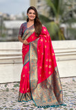 Pink Soft Silk Saree with Sunflower Butta Meenakari Zari Woven Saree