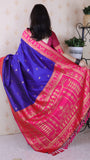 Violet Soft Silk Zari Woven Warli Art Traditional Saree