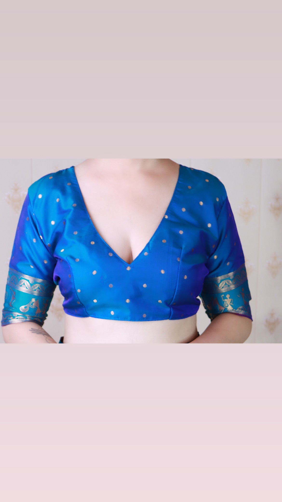 Purple Soft Silk Zari Woven Warli Art Traditional Saree