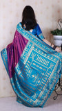 Purple Soft Silk Zari Woven Warli Art Traditional Saree