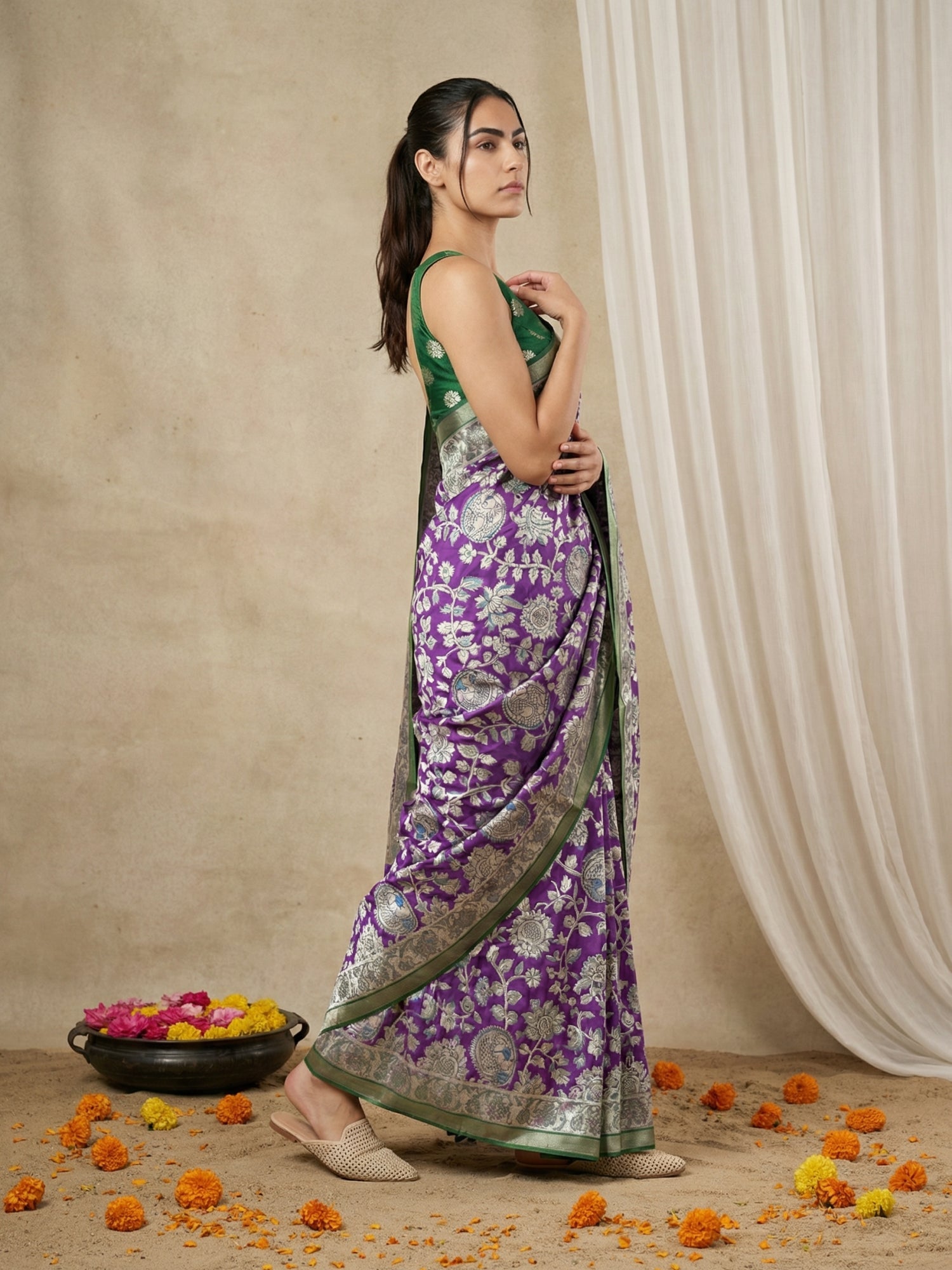designer kalamkari saree perfect for weddings and cultural events
