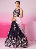 Royal Purple Traditional Lehenga with Dupatta