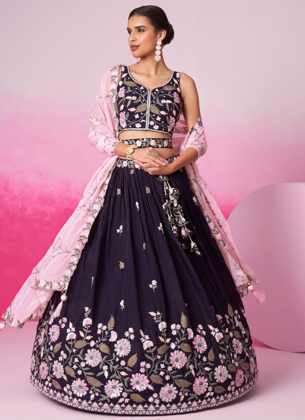 Designer Sangeet Lehenga with 3-Meter Flair