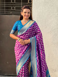 elegant wine silk saree with rich pichwai pallu and simple border