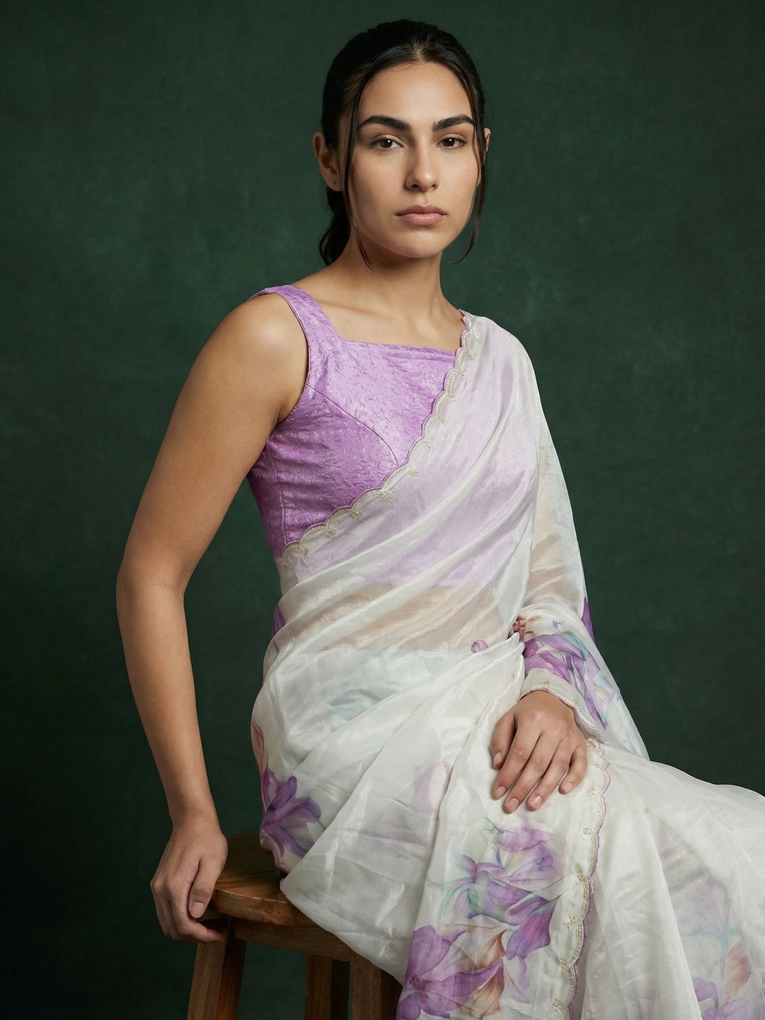 party wear satin saree perfect for weddings and celebrations