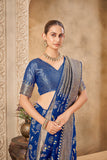 Majestic Blue Saree – Timeless Grace with Regal Appeal - Gunj Fashion
