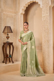 Soothing Sage Green Saree – A Blend of Grace and Modern Appeal - Gunj Fashion