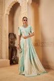 Serene Mint Green Saree – Elegant & Ethereal Charm - Gunj Fashion