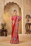 Heritage Red Saree – Vibrant Weaves for Festive Grandeur - Gunj Fashion