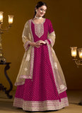 Elegant Rani Anarkali Gown for Festive Wear