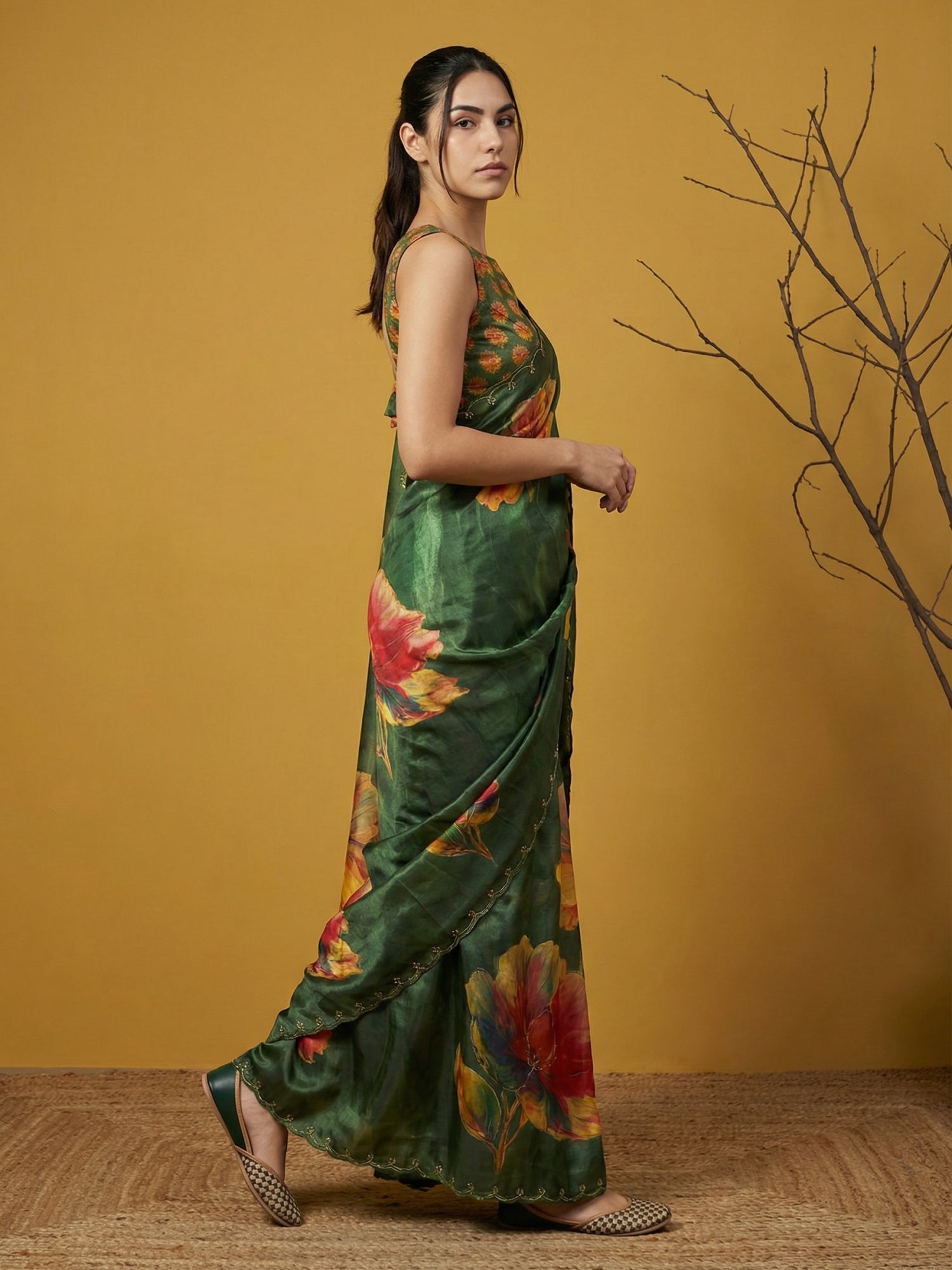 party wear satin saree perfect for weddings and festive celebrations
