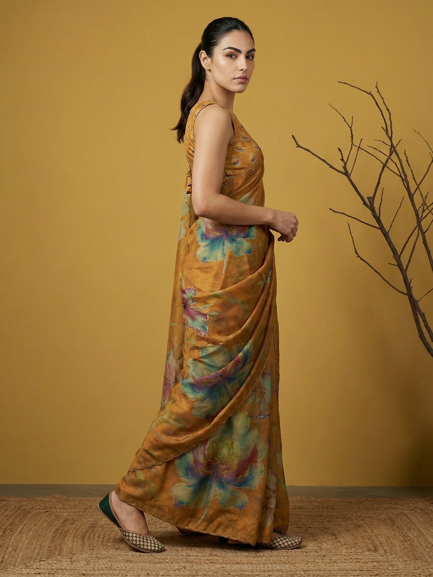 party wear satin saree perfect for weddings and celebrations