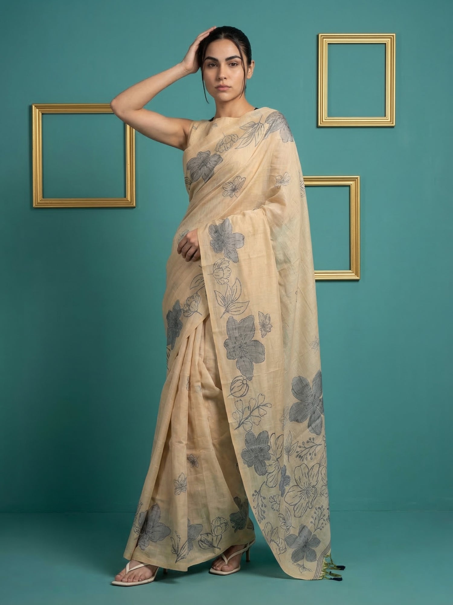 comfortable ethnic cotton saree for casual and festive occasions