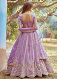 Trendy Lavender Tissue Designer Lehenga with Beads & Stones Work