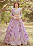 Tissue lehenga choli lavender