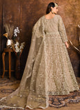 Beige Net Embroidered Floor Length Anarkali For Women