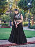 Black Color Embroidery Work Wedding Chaniya Choli